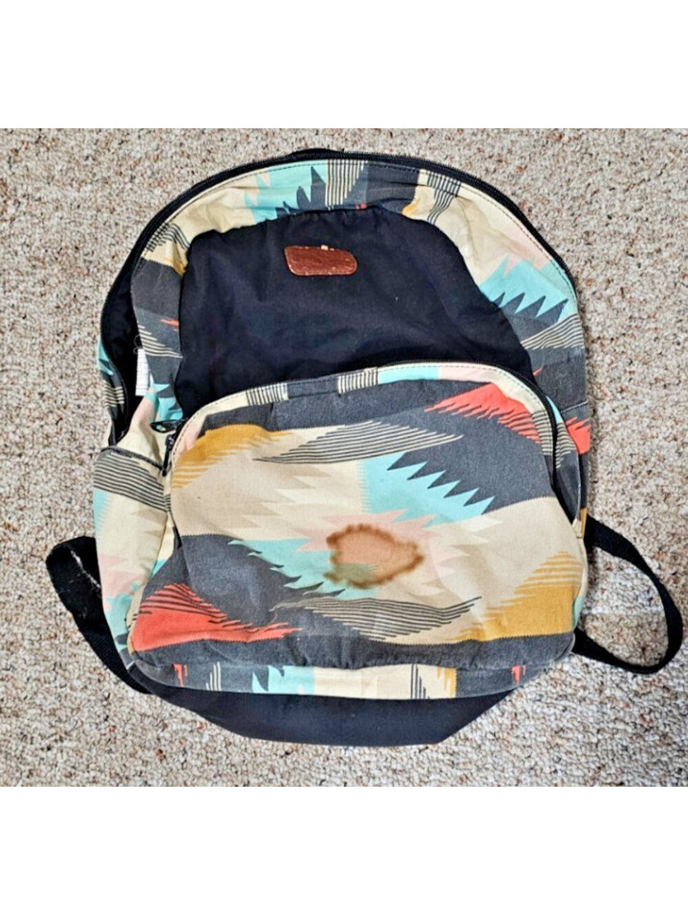 Billabong Canvas Backpack - Medium Size - Beautiful Print -16x14x6